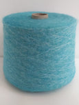 Turquoise fluffy yarn